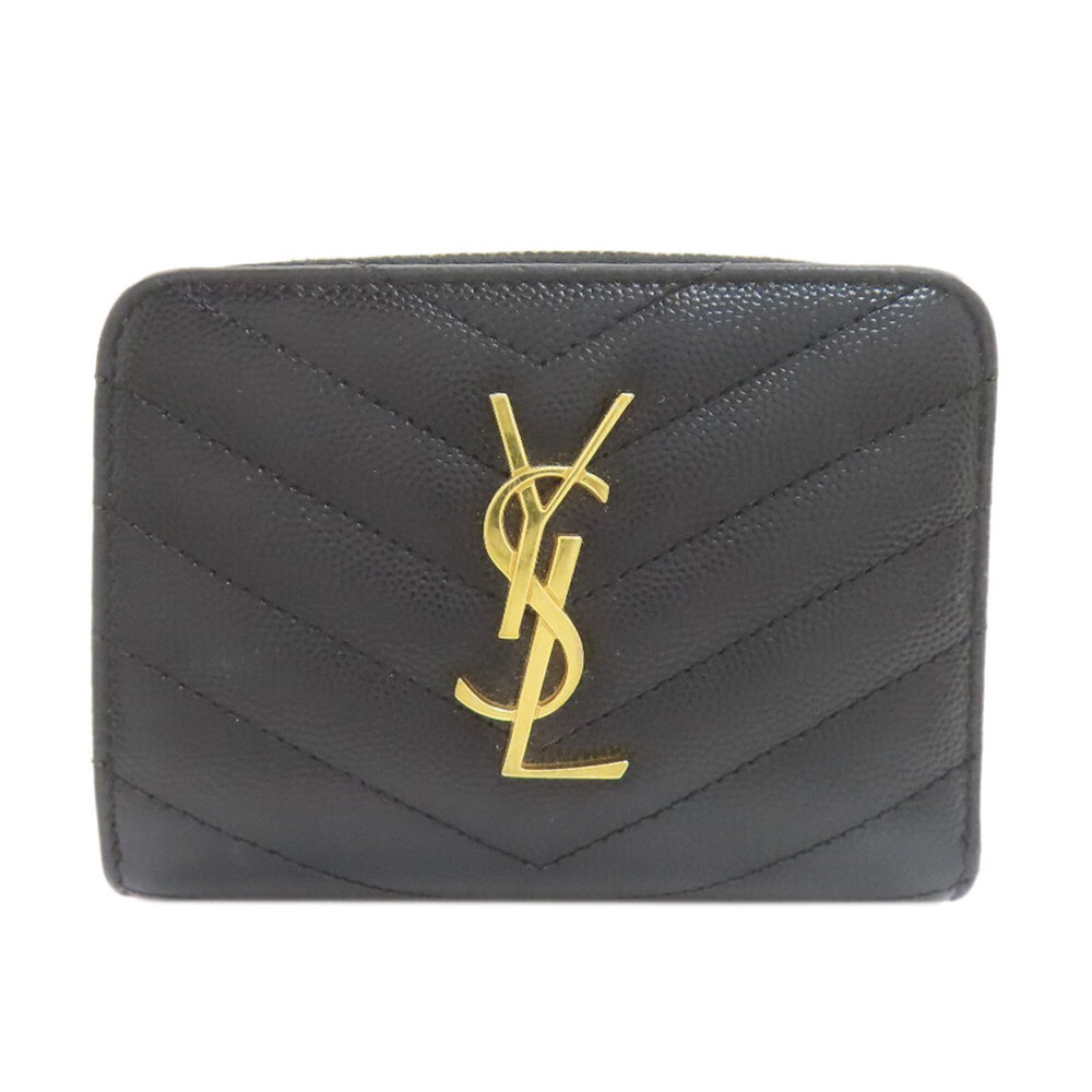 Yves Saint Laurent Cassandra Stitch Bi-fold Wallet Leather Women's YVES SAINT...